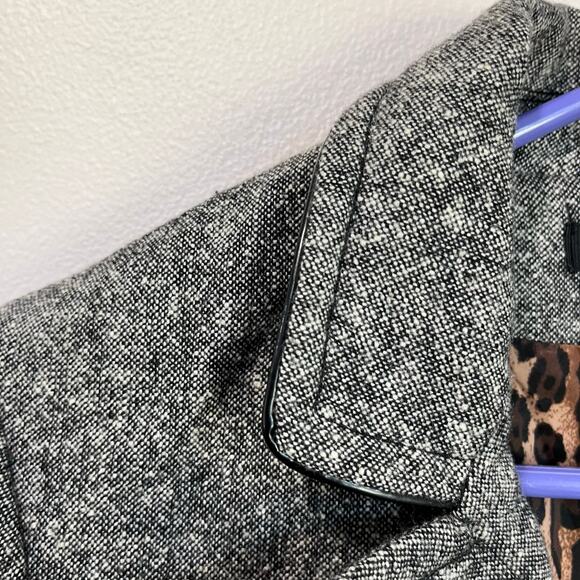 Express Gray Wool Blend Blazer Career Y2K Cropped Jacket Size 4 - Picture 4 of 7